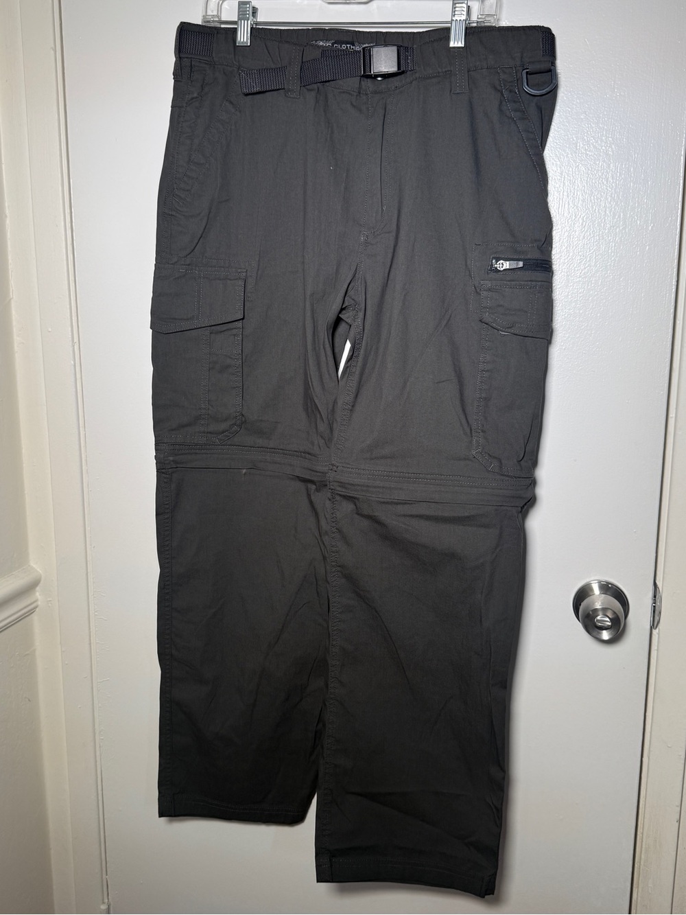 BC Clothing Men's Convertible Cargo Pants - Gray 32x30